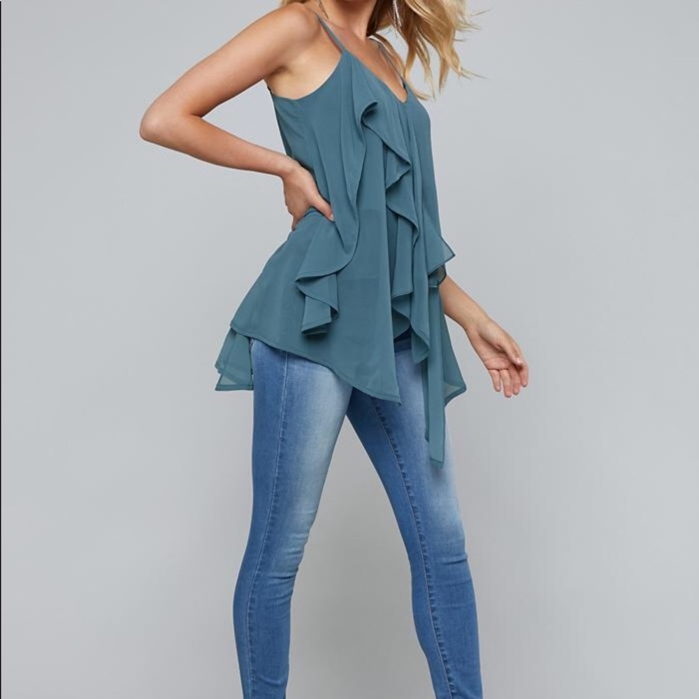 Bebe draped tunic top size XS
